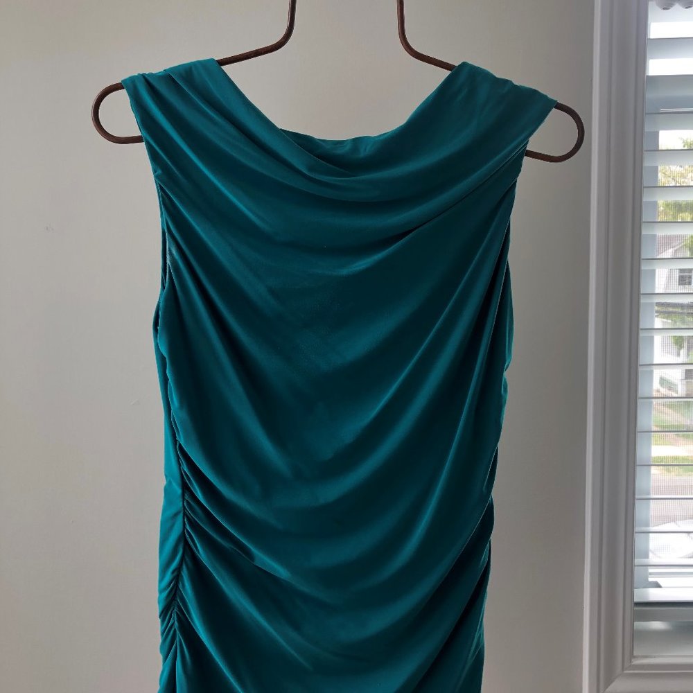 Teal Sleeveless Blouse